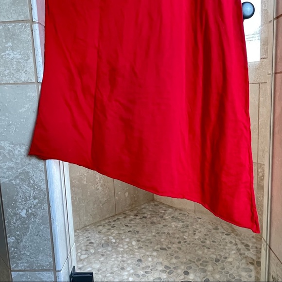 Vintage L.E.I. red 100% cotton spaghetti strap maxi sleepwear dress - Picture 9 of 10